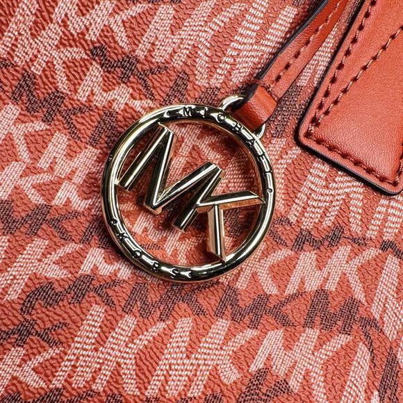 MICHAEL | Michael Kors The Michael Bag - Deep Orange - 21.5"W x 12.5"H x 8"D - Picture 6 of 9